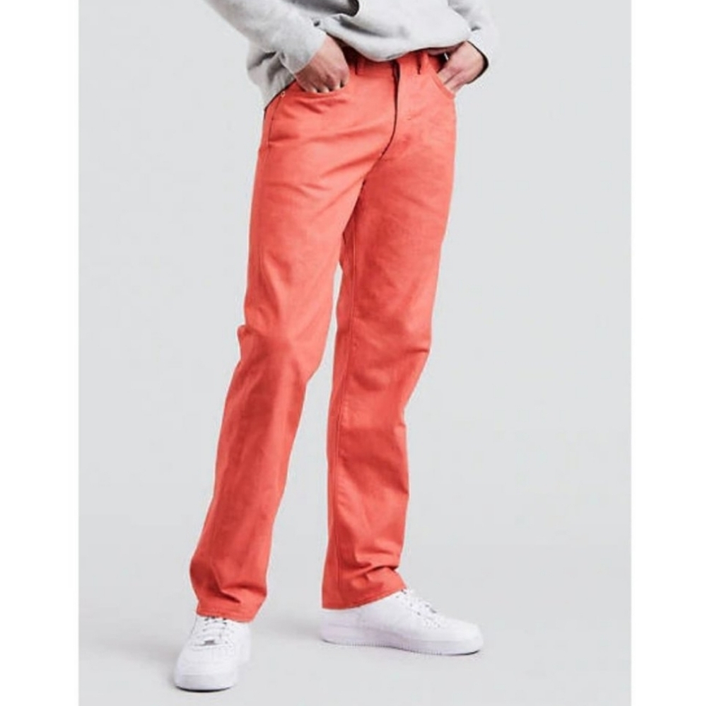 Levi's 501 Shrink-to-Fit button-fly jeans - coral